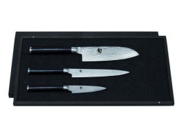 Estuche 3 Cuchilos Shun Santoku/Fileteador/Puntilla