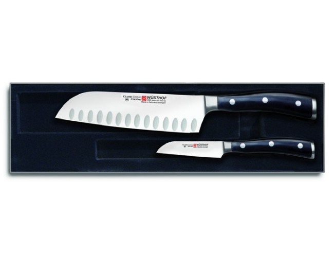 Estuche puntilla y Santoku Classic Ikon