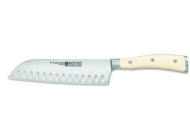 Cuchillo Santoku Alveolado Ikon Creme