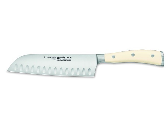 Cuchillo Santoku Alveolado Ikon Creme